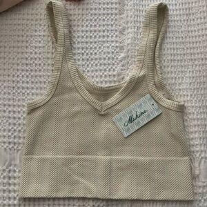 Mahina cream Herringbone top